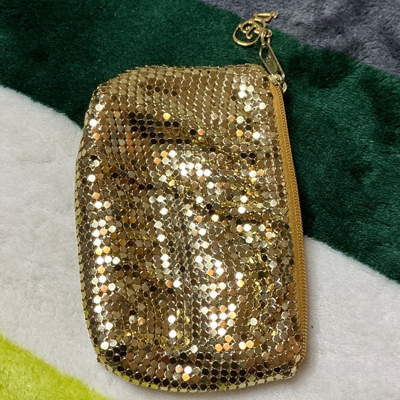 Vintage Whiting & Davis Metallic Gold Mesh Wristlet - Picture 7 of 9